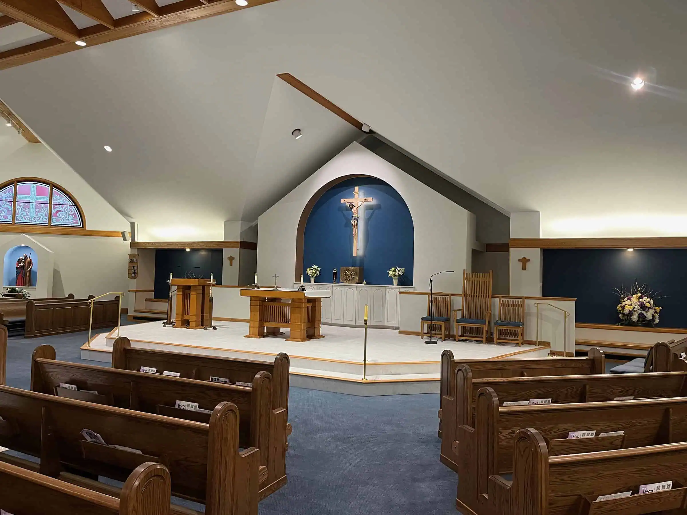 The renovated sanctuary at St. James
