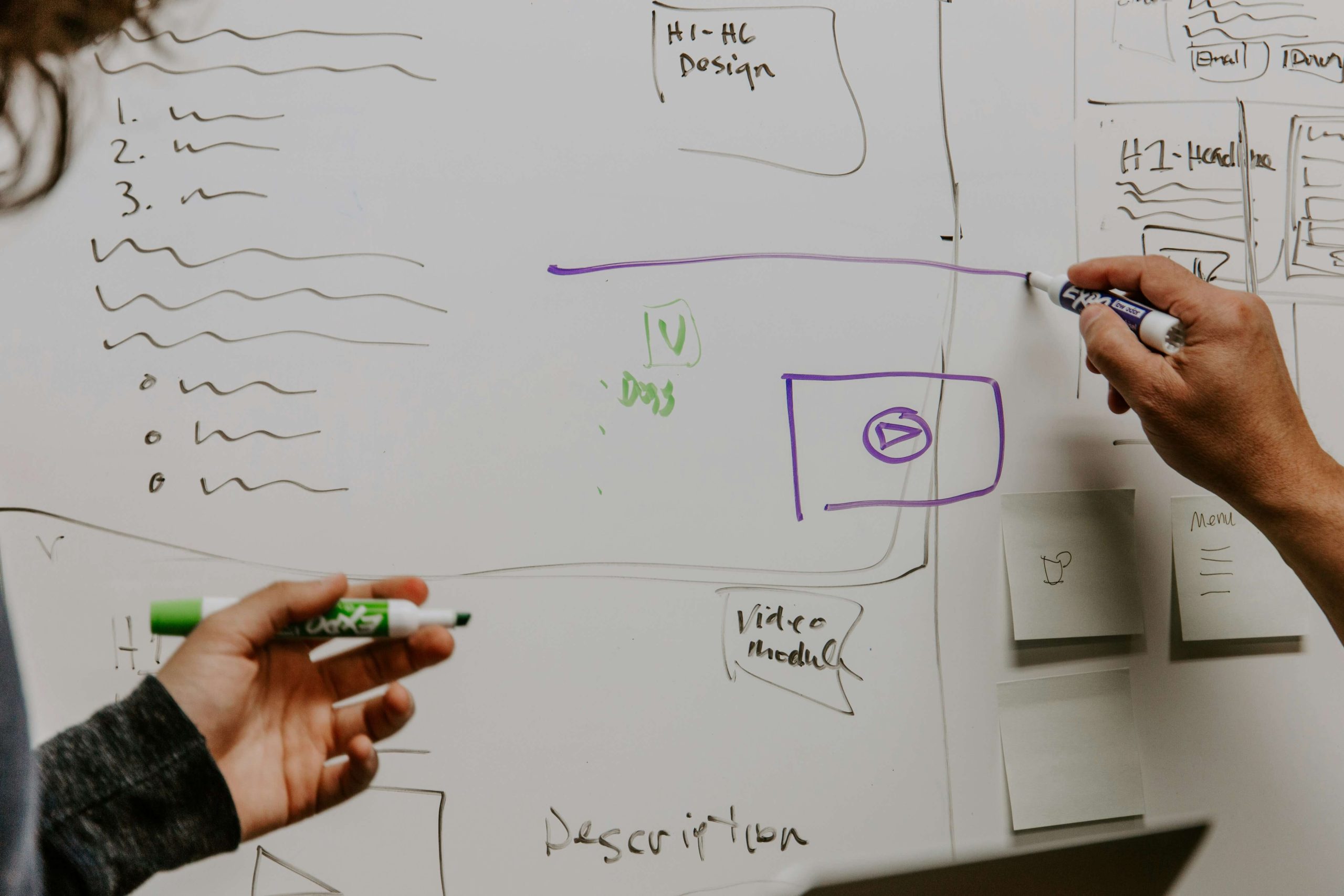 Storyboards laid out for a production